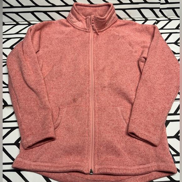 Polarn O. Pyret heather red zip up inner layer fleece size 8-10 years - Picture 1 of 6